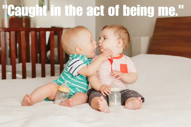 caught in the act of being me.