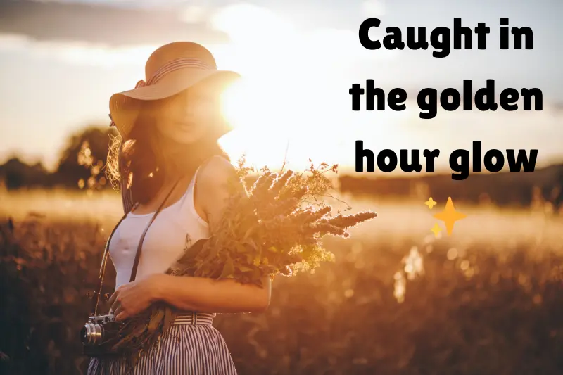 caught in the golden hour glow  