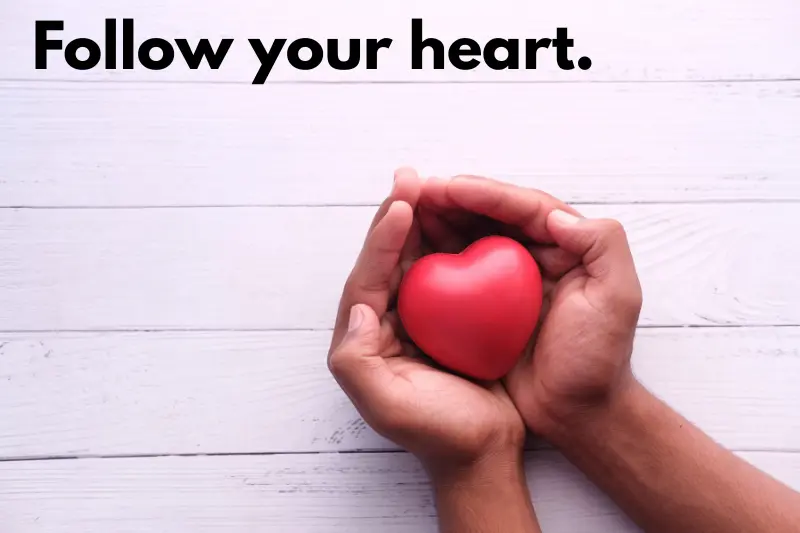 follow your heart.