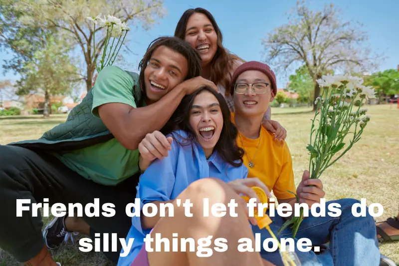 friends don't let friends do silly things alone.
