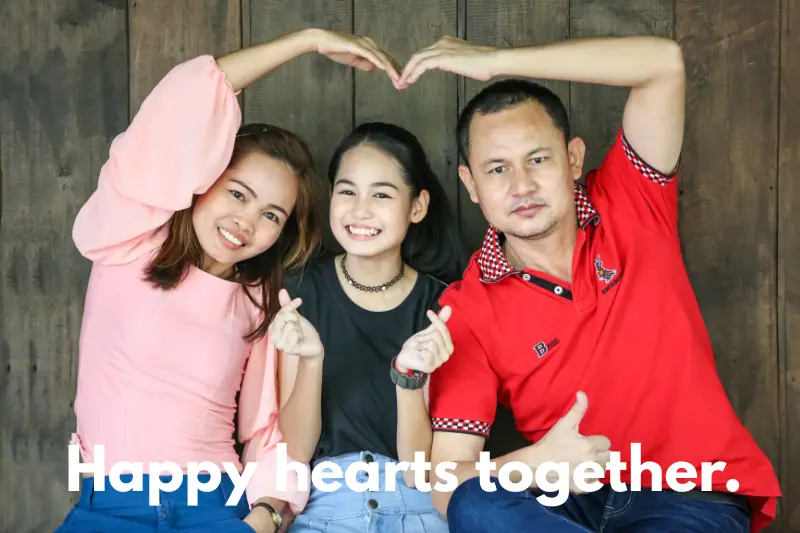 happy hearts together.