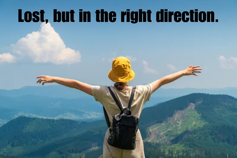lost, but in the right direction. 