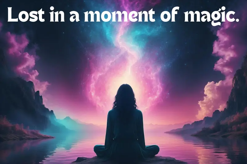 lost in a moment of magic. 