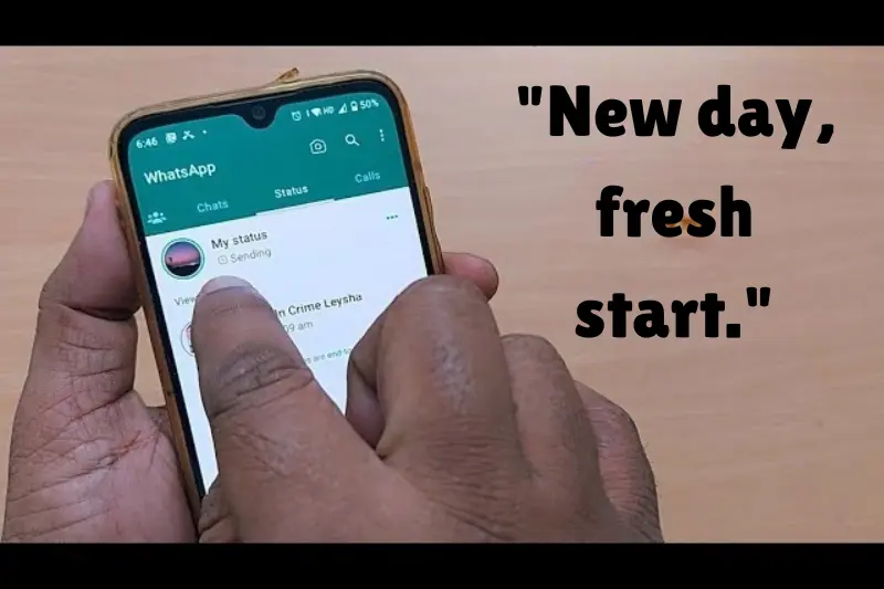 new day, fresh start.