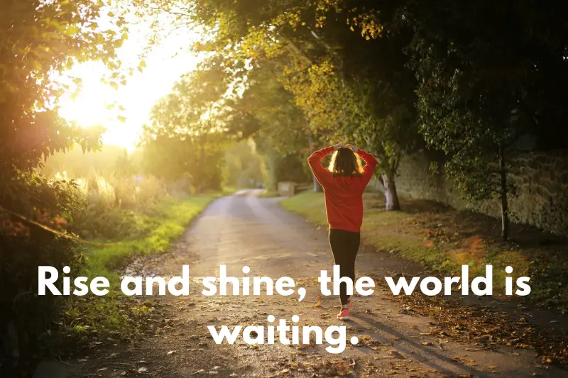 rise and shine, the world is waiting.