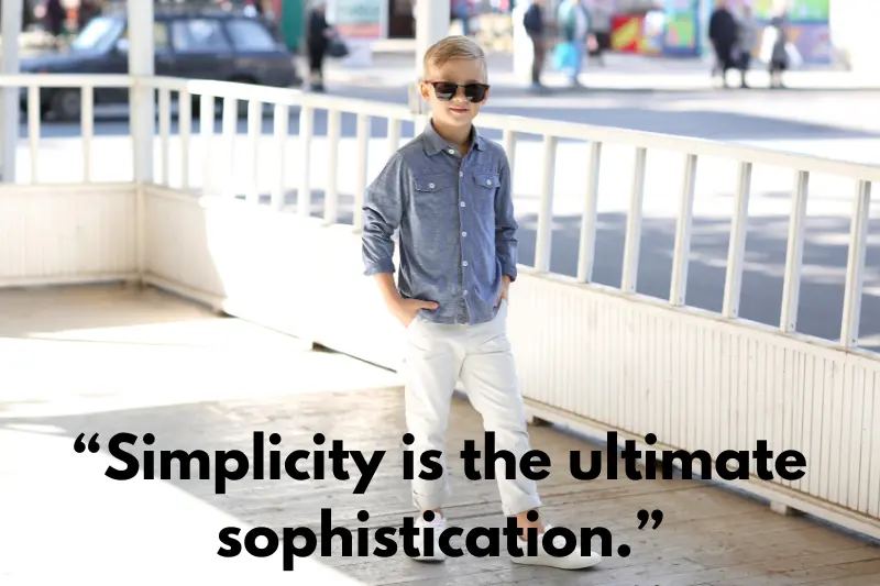 “simplicity is the ultimate sophistication.” 