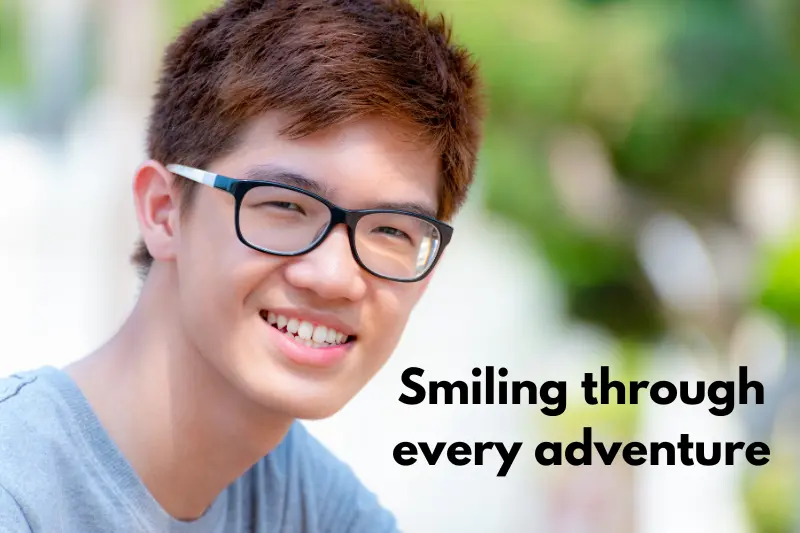 smiling through every adventure 